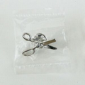 Ceremonial Scissors Lapel Pin Silver